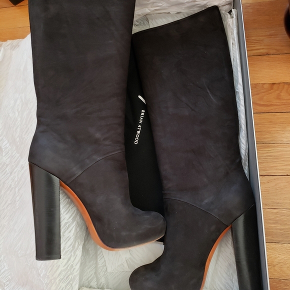 Brian Atwood Knee-high Suede boots - Picture 2 of 8